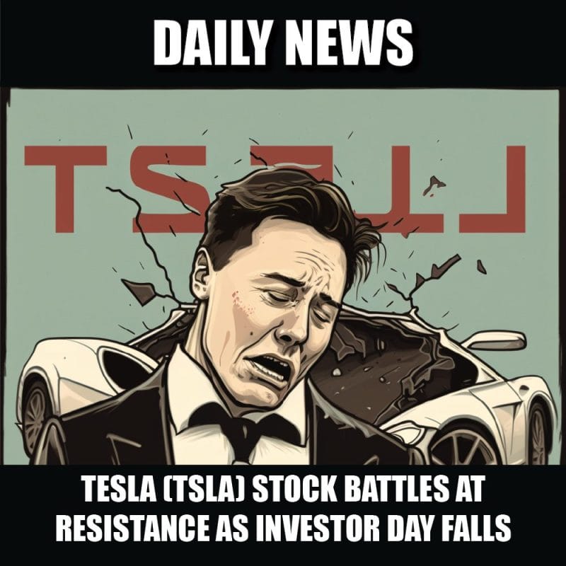 Tesla TSLA Stock Battles At Resistance As Investor Day Falls Short