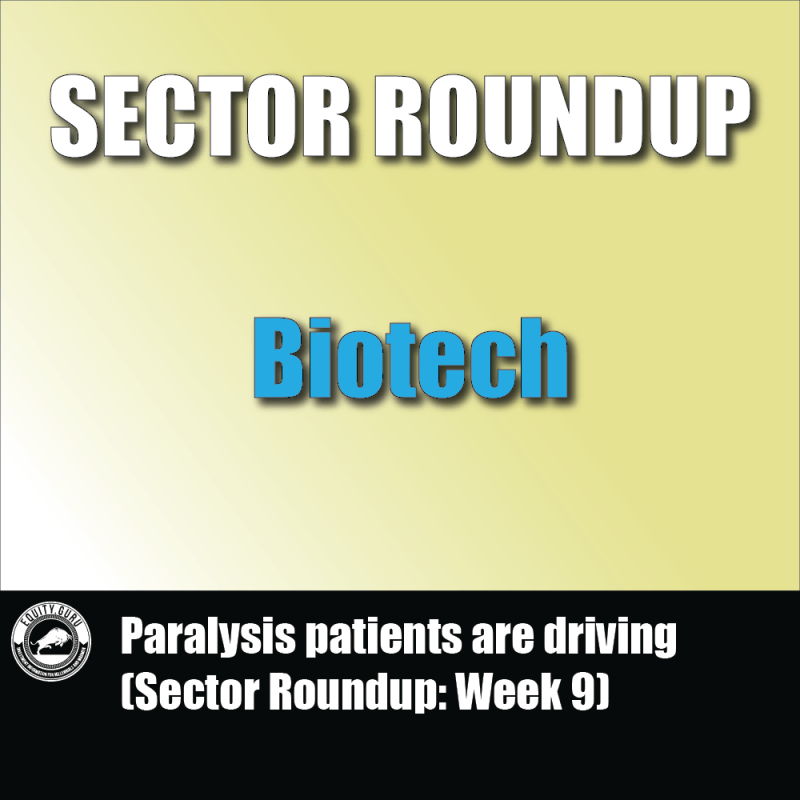 Paralysis patients are driving (Sector Roundup Week 9)