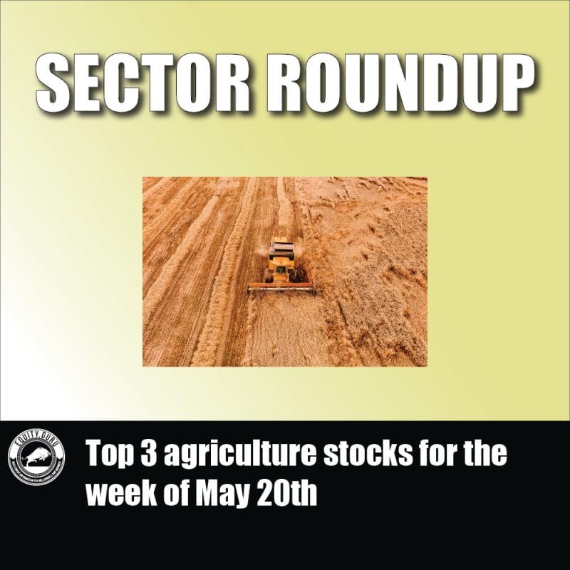 Top 3 agriculture stocks for the week of May 20th