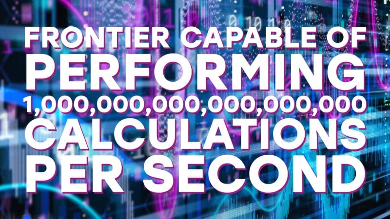 Frontier calculations per second graphic