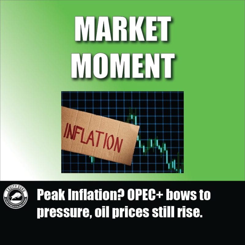 Peak Inflation OPEC+ bows to pressure, oil prices still rise.