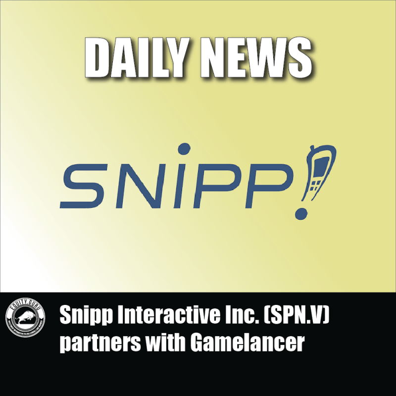 Snipp Interactive Inc. (SPN.V) partners with Gamelancer
