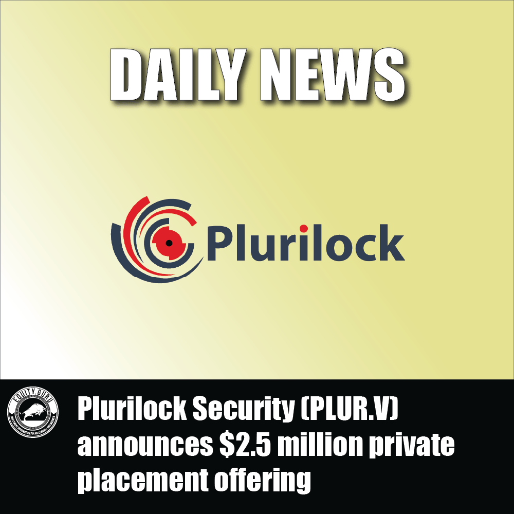 Plurilock Security (PLUR.V) announces $2.5 million private placement offering