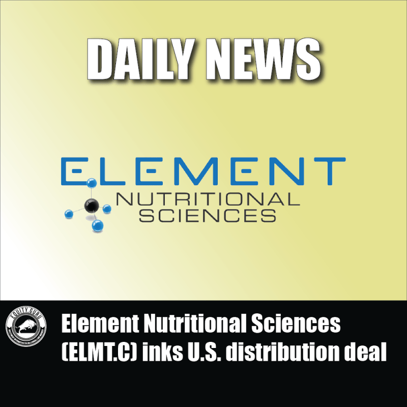 Element Nutritional Sciences (ELMT.C) inks U.S. distribution deal