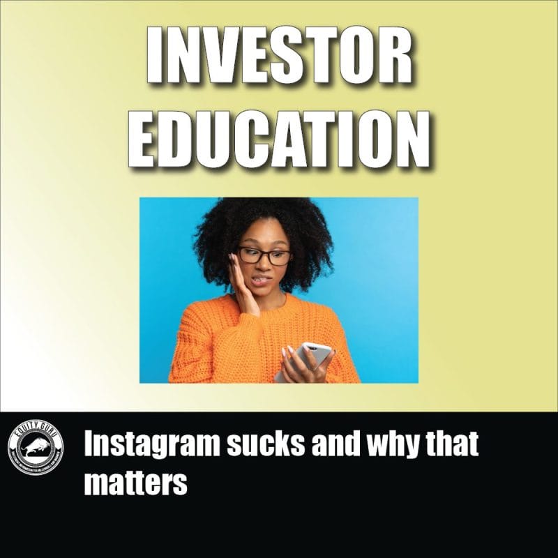 Instagram sucks and why that matters
