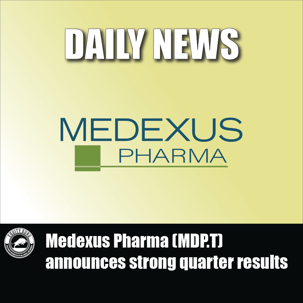 Medexus Pharma (MDP.T) announces strong quarter results
