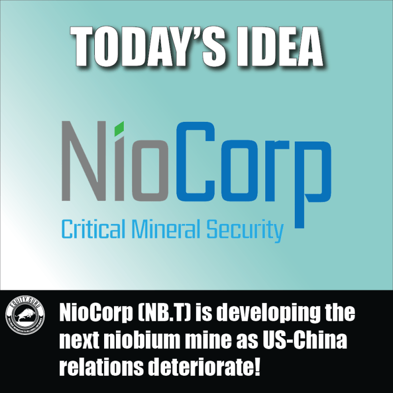NioCorp (NB.T) is developing the next niobium mine as US-China relations deteriorate!