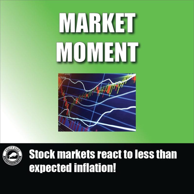 Stock markets react to less than expected inflation!