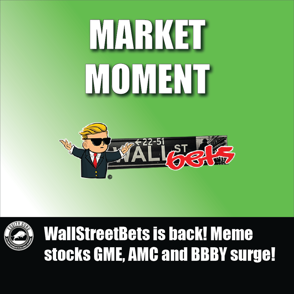 WallStreetBets is back! Meme stocks GME, AMC and BBBY surge!