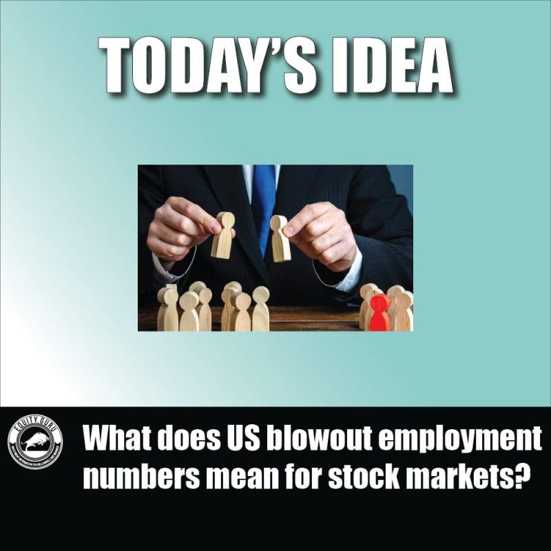 What does US blowout employment numbers mean for stock markets?