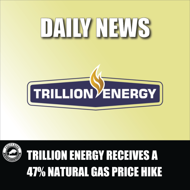 Trillion Energy receives a 47% natural gas price hike