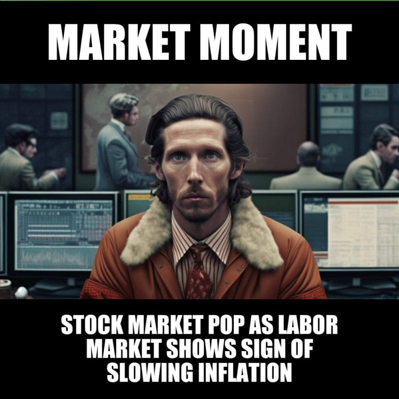 STOCK MARKET POP AS LABOR MARKET SHOWS SIGN OF SLOWING INFLATION