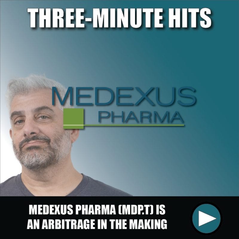 Medexus Pharma (MDP.T) is an arbitrage in the making