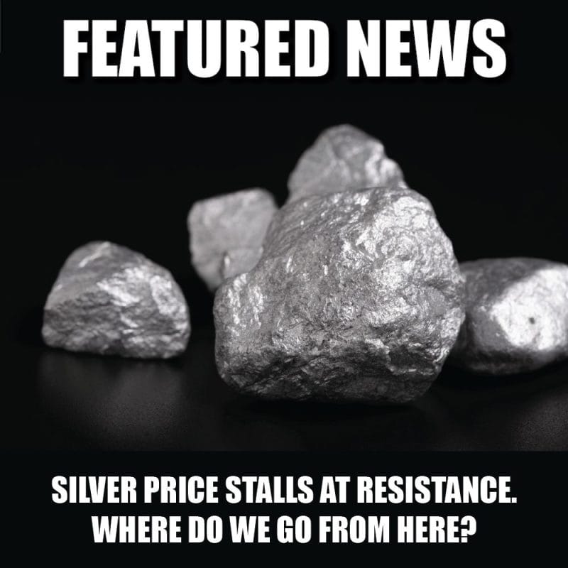 Silver price stalls at resistance. Where do we go from here?