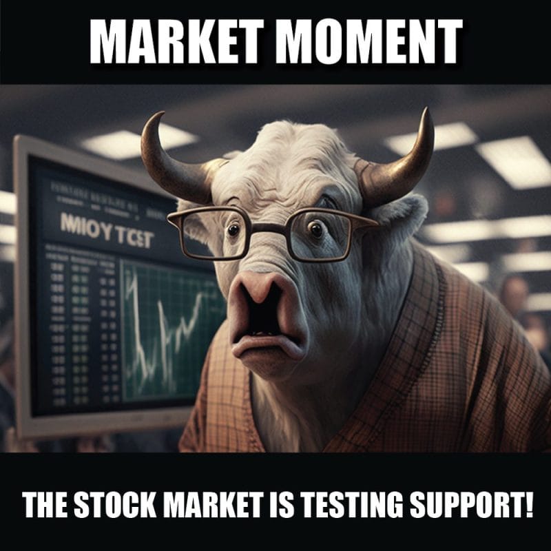 The stock market is testing support!