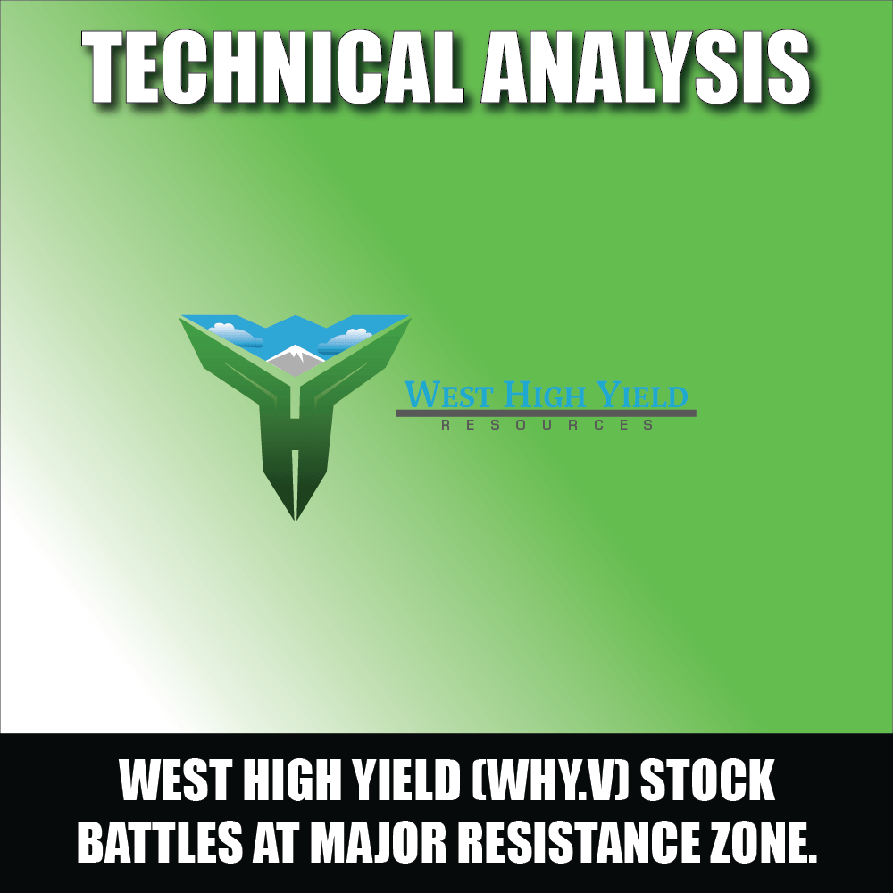 West High Yield (WHY.V) stock battles at major resistance zone.