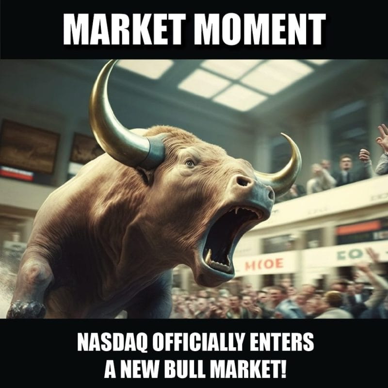 Nasdaq officially enters a new bull market!