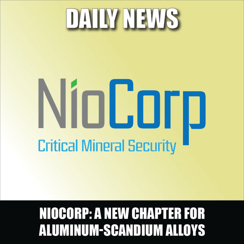 NioCorp Developments Ltd. Spearheads Scandium Revolution A New Chapter for Aluminum-Scandium Alloys