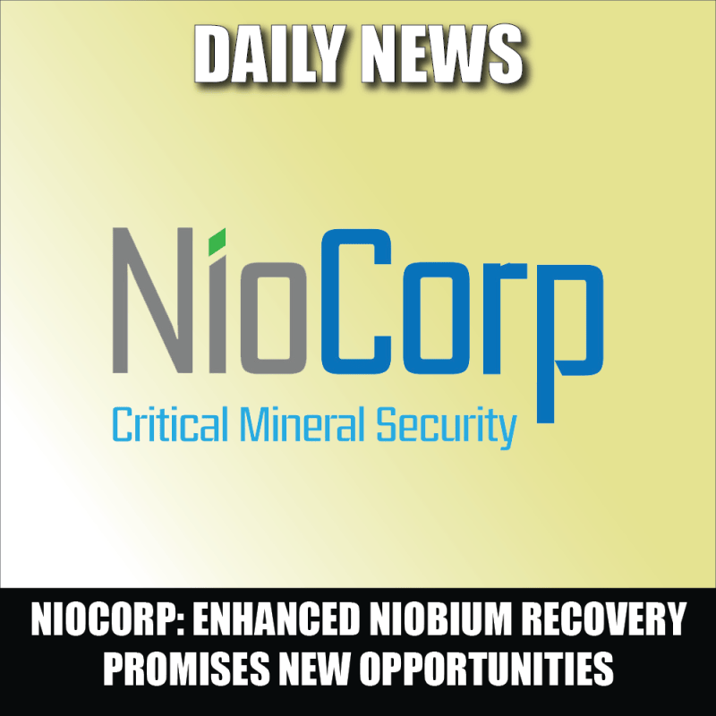 NioCorp's Breakthrough Enhanced Niobium Recovery Promises New Opportunities in the Multibillion Dollar Global Market