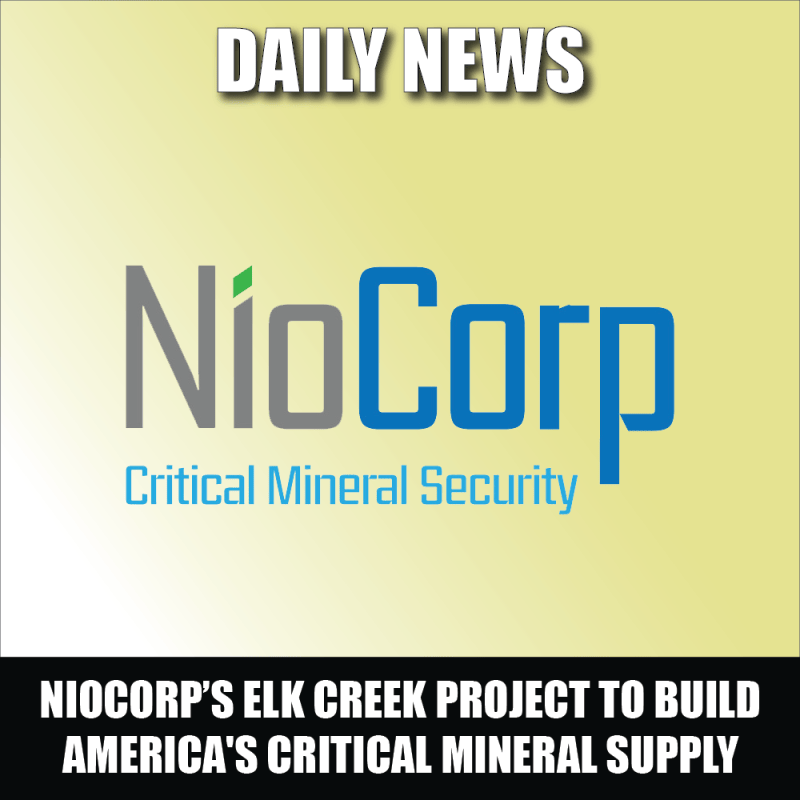 NioCorp Advancing Elk Creek Project, Aims to Strengthen North America's Critical Mineral Supply