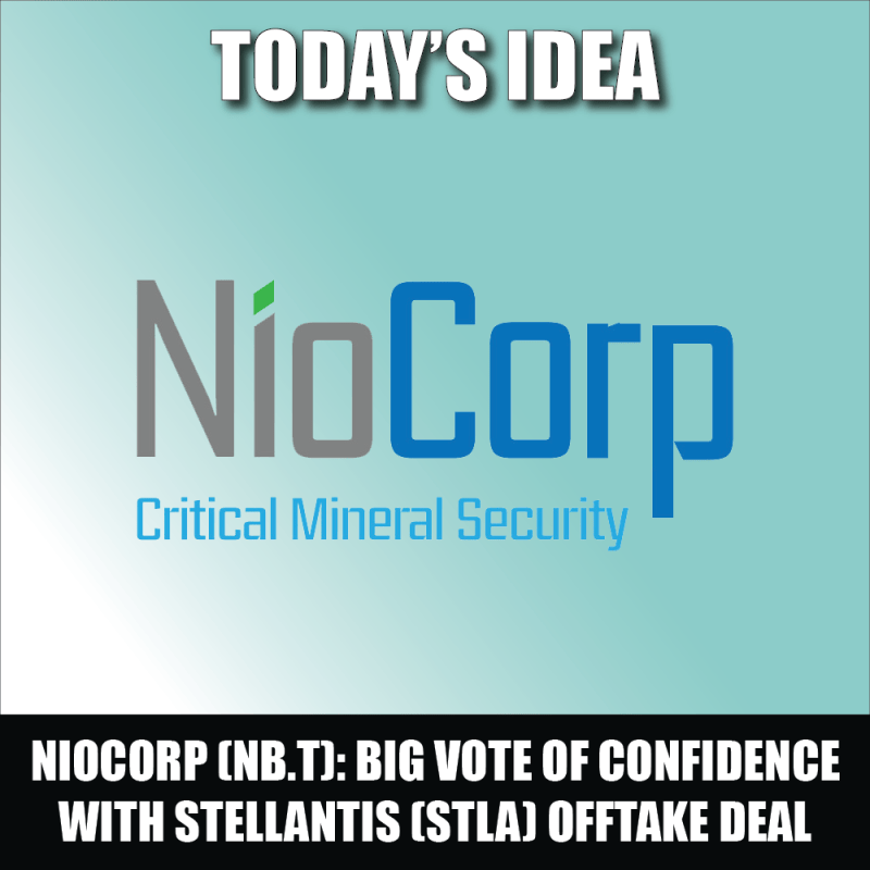 Niocorp (NB.T) gets massive vote of confidence with Stellantis (STLA) offtake deal