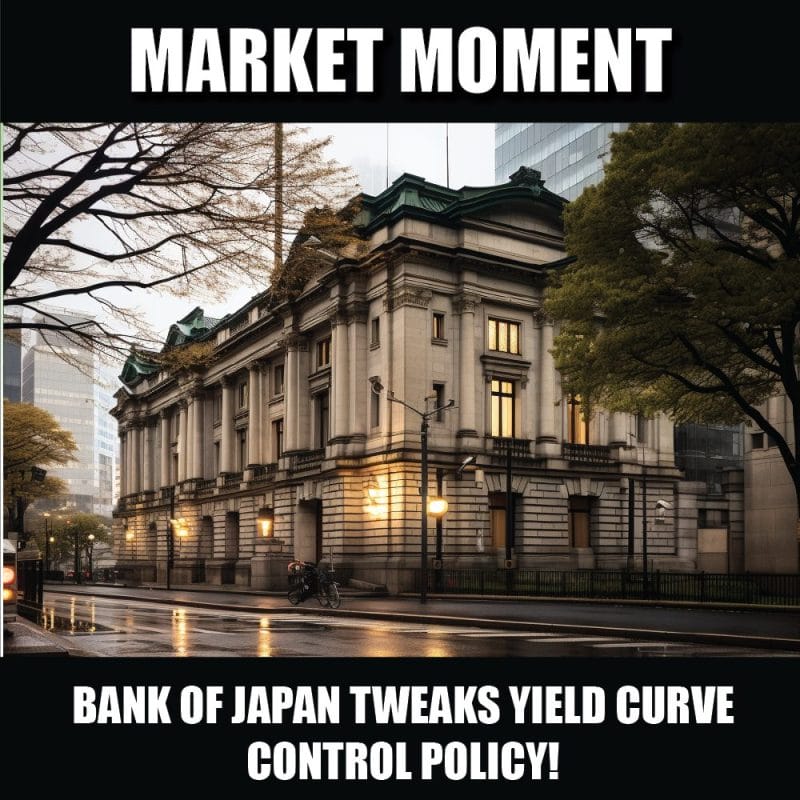 Bank of Japan tweaks yield curve control policy!