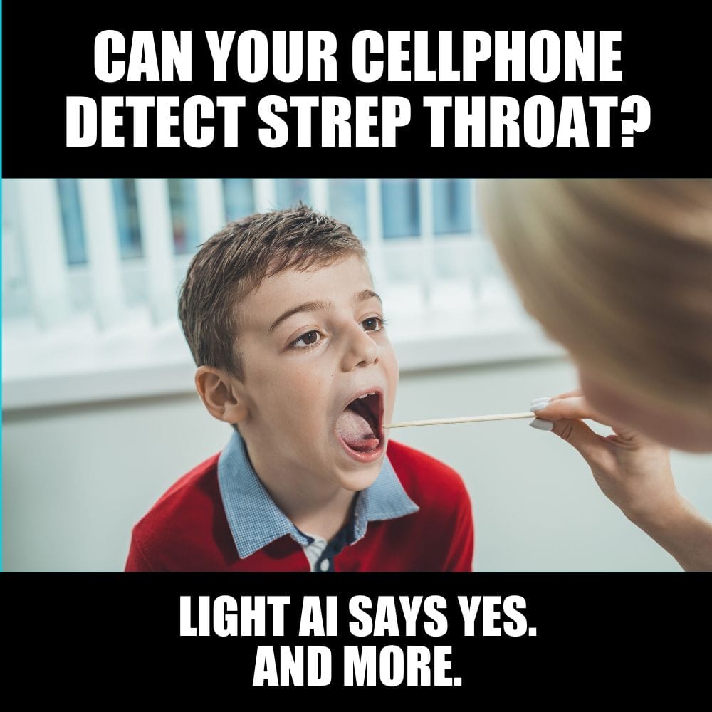 Can your phone confirm you have strep throat? Light AI (ALGO.E) says yes