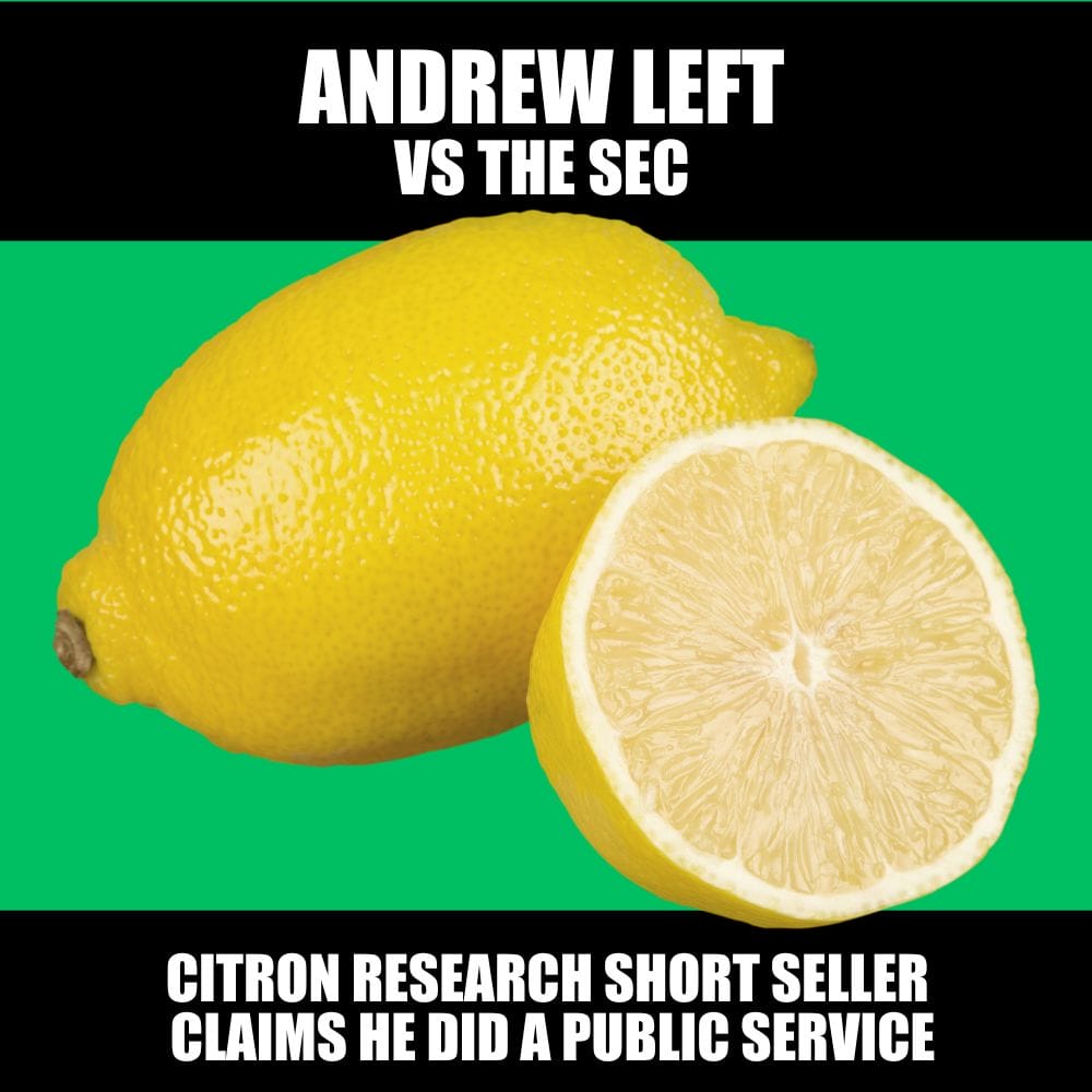 Short seller Andrew Left fights fraud charges, cites Namaste short as a  market service - Equity.Guru